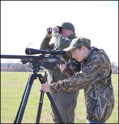 Sighting in a rifle at TEN26 Outdoors hunting ranch near Huntsville Texas