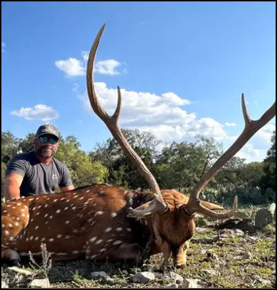 Recent hunt trophy taken at TEN26 Outdoors hunting ranch near Huntsville Texas