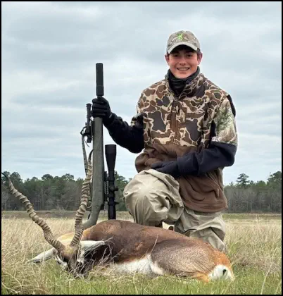 Recent hunt trophy taken at TEN26 Outdoors hunting ranch near Huntsville Texas