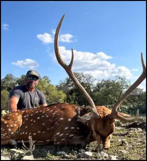 Recent hunt trophy taken at TEN26 Outdoors hunting ranch near Huntsville Texas