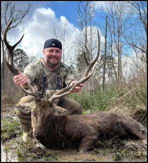 Recent hunt trophy taken at TEN26 Outdoors hunting ranch near Huntsville Texas
