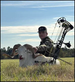 Recent hunt trophy taken at TEN26 Outdoors hunting ranch near Huntsville Texas