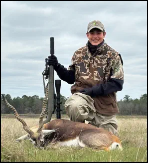 Recent hunt trophy taken at TEN26 Outdoors hunting ranch near Huntsville Texas