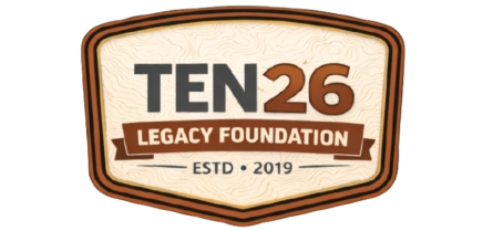 The picture is of the main logo for TEN26 Outdoors on the footer