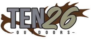 The picture is of the main logo for TEN26 Outdoors on the footer